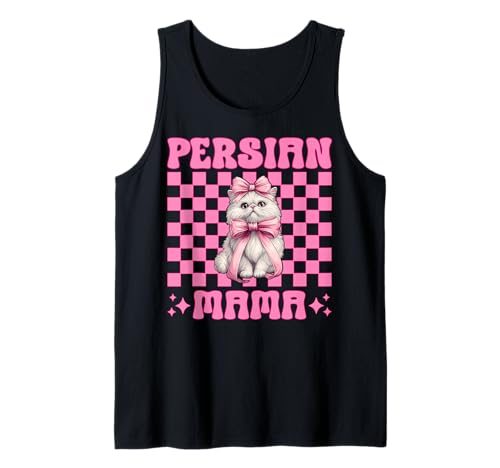 Persische Mama Mama Perserkatze Muttertag Rosa Kokette Schleife Tank Top von Womens Pink Coquette Bow Persian Cat Pet Gifts