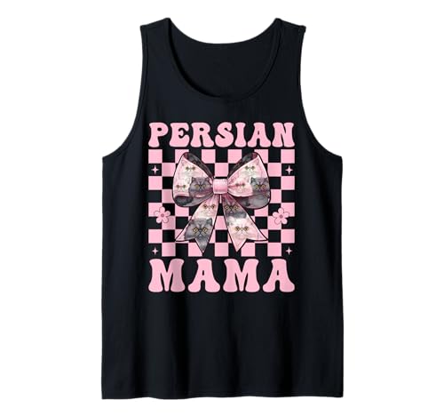 Persische Mama Mama Perserkatze Muttertag Rosa Kokette Schleife Tank Top von Womens Pink Coquette Bow Persian Cat Pet Gifts