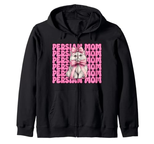 Persische Mutter Mama Perserkatze Muttertag Rosa Kokette Schleife Kapuzenjacke von Womens Pink Coquette Bow Persian Cat Pet Gifts