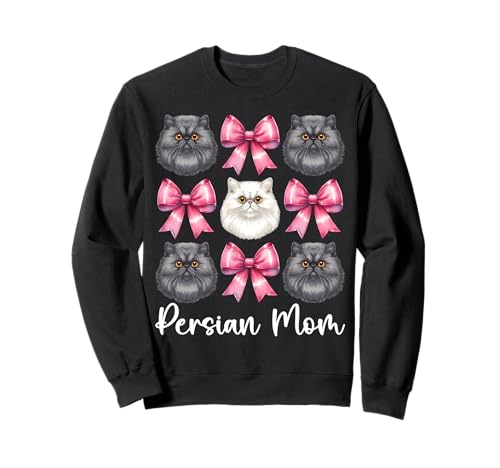 Persische Mutter Mama Perserkatze Muttertag Rosa Kokette Schleife Sweatshirt von Womens Pink Coquette Bow Persian Cat Pet Gifts