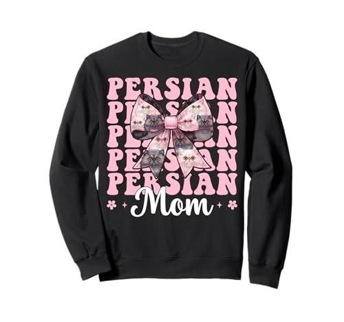 Persische Mutter Mama Perserkatze Muttertag Rosa Kokette Schleife Sweatshirt von Womens Pink Coquette Bow Persian Cat Pet Gifts