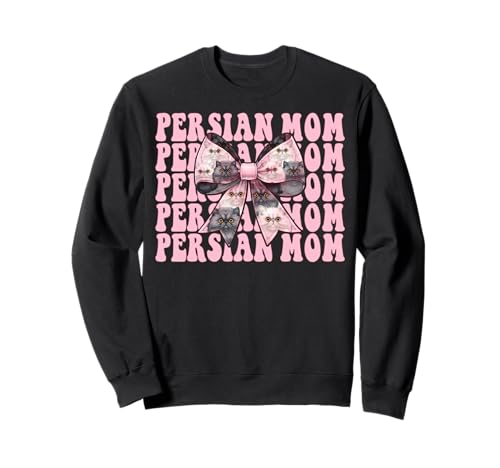 Persische Mutter Mama Perserkatze Muttertag Rosa Kokette Schleife Sweatshirt von Womens Pink Coquette Bow Persian Cat Pet Gifts
