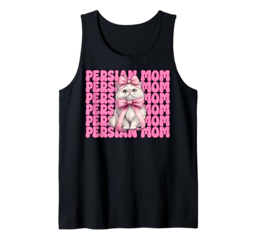 Persische Mutter Mama Perserkatze Muttertag Rosa Kokette Schleife Tank Top von Womens Pink Coquette Bow Persian Cat Pet Gifts