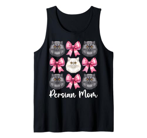 Persische Mutter Mama Perserkatze Muttertag Rosa Kokette Schleife Tank Top von Womens Pink Coquette Bow Persian Cat Pet Gifts