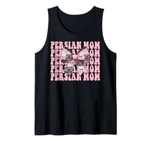 Persische Mutter Mama Perserkatze Muttertag Rosa Kokette Schleife Tank Top von Womens Pink Coquette Bow Persian Cat Pet Gifts