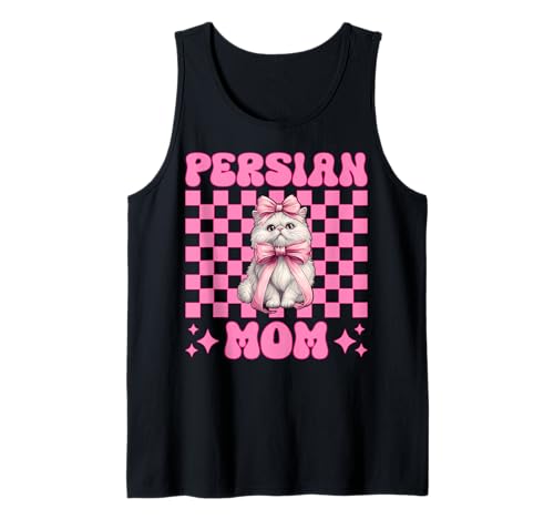 Persische Mutter Mama Perserkatze Muttertag Rosa Kokette Schleife Tank Top von Womens Pink Coquette Bow Persian Cat Pet Gifts