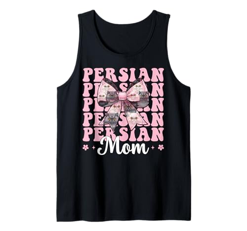Persische Mutter Mama Perserkatze Muttertag Rosa Kokette Schleife Tank Top von Womens Pink Coquette Bow Persian Cat Pet Gifts