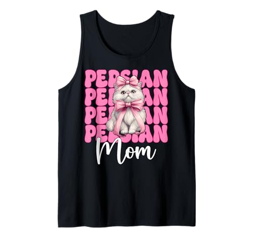 Persische Mutter Mama Perserkatze Muttertag Rosa Kokette Schleife Tank Top von Womens Pink Coquette Bow Persian Cat Pet Gifts