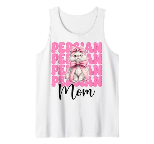 Persische Mutter Mama Perserkatze Muttertag Rosa Kokette Schleife Tank Top von Womens Pink Coquette Bow Persian Cat Pet Gifts