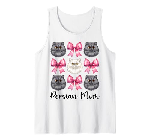 Persische Mutter Mama Perserkatze Muttertag Rosa Kokette Schleife Tank Top von Womens Pink Coquette Bow Persian Cat Pet Gifts