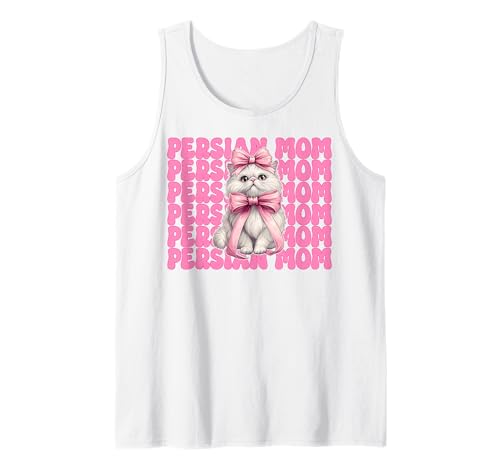 Persische Mutter Mama Perserkatze Muttertag Rosa Kokette Schleife Tank Top von Womens Pink Coquette Bow Persian Cat Pet Gifts