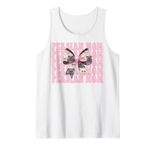 Persische Mutter Mama Perserkatze Muttertag Rosa Kokette Schleife Tank Top von Womens Pink Coquette Bow Persian Cat Pet Gifts