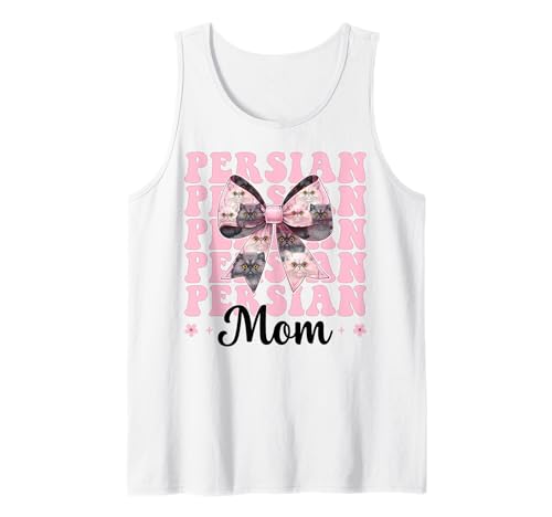 Persische Mutter Mama Perserkatze Muttertag Rosa Kokette Schleife Tank Top von Womens Pink Coquette Bow Persian Cat Pet Gifts