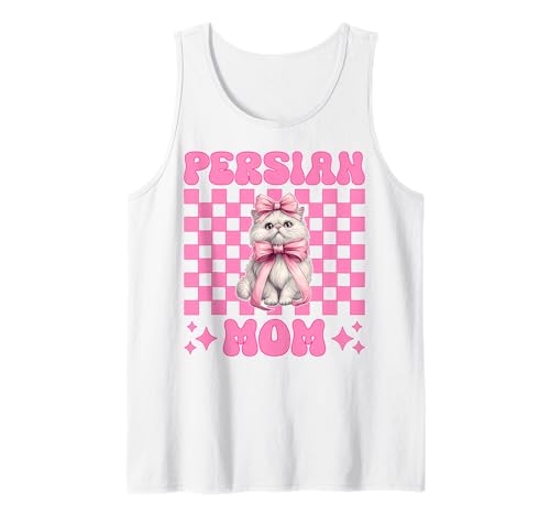 Persische Mutter Mama Perserkatze Muttertag Rosa Kokette Schleife Tank Top von Womens Pink Coquette Bow Persian Cat Pet Gifts