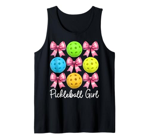 Pickleball Mädchen Pickleball Mama Muttertag Rosa Kokette Tank Top von Womens Pink Coquette Bow Pickleball Player Gifts