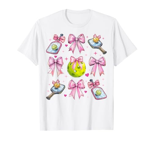 Pickleball Paddelball Mädchen Kokette Schleife Rosa Mama T-Shirt Pickleball Paddelball Mädchen Kokette Schleife Rosa Mama T-Shirt von Womens Pink Coquette Bow Pickleball Player Gifts