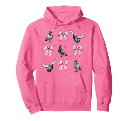 Taubenvogel-Mädchen Kokette Schleife Rosa Mama Pullover Hoodie von Womens Pink Coquette Bow Pigeon Bird Gifts