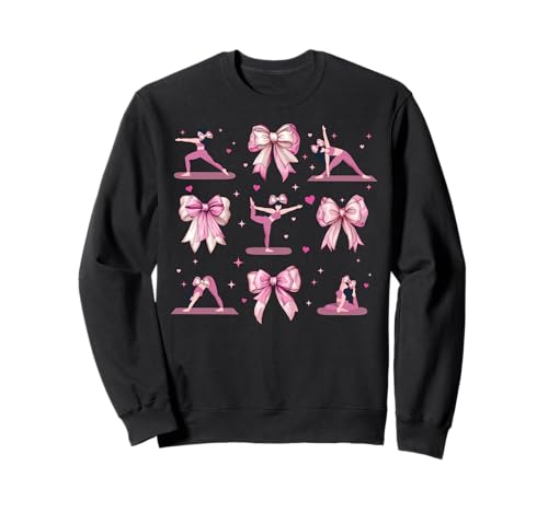 Pilates Fitness Workout Mädchen Kokette Schleife Rosa Mama Sweatshirt Pilates Fitness Workout Mädchen Kokette Schleife Rosa Mama Sweatshirt von Womens Pink Coquette Bow Pilates Fitness Gifts