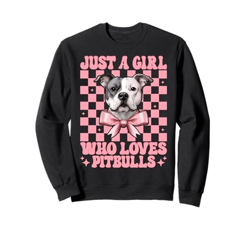 Nur EIN Mädchen, das Pitbulls liebt, pinkfarbener Kokettenbogen mit Pitbull-Hund Sweatshirt Nur EIN Mädchen, das Pitbulls liebt, pinkfarbener Kokettenbogen mit Pitbull-Hund Sweatshirt von Womens Pink Coquette Bow Pitbull Dog Gifts