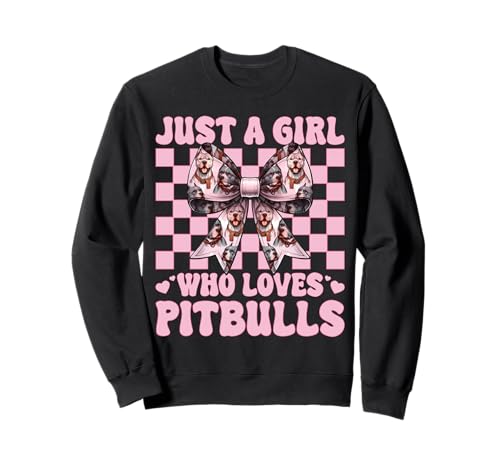 Nur EIN Mädchen, das Pitbulls liebt, pinkfarbener Kokettenbogen mit Pitbull-Hund Sweatshirt Nur EIN Mädchen, das Pitbulls liebt, pinkfarbener Kokettenbogen mit Pitbull-Hund Sweatshirt von Womens Pink Coquette Bow Pitbull Dog Gifts