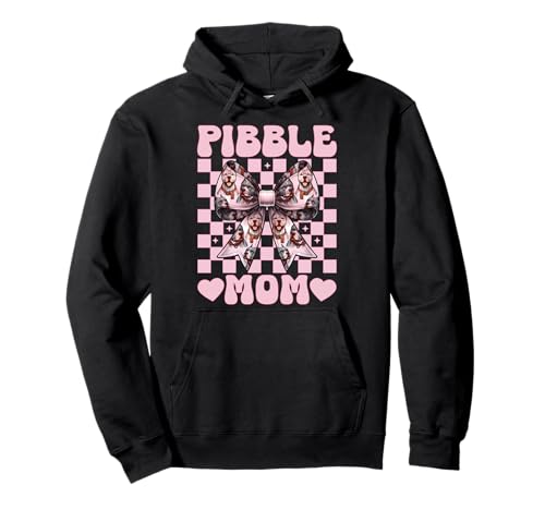 Pibble Mom Pitbull Mom Mama Hund Muttertag Kokette Schleife Pullover Hoodie Pibble Mom Pitbull Mom Mama Hund Muttertag Kokette Schleife Pullover Hoodie von Womens Pink Coquette Bow Pitbull Dog Gifts