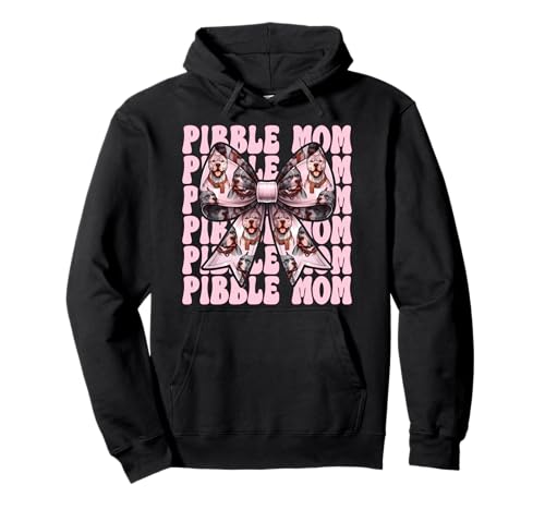 Pibble Mom Pitbull Mom Mama Hund Muttertag Kokette Schleife Pullover Hoodie Pibble Mom Pitbull Mom Mama Hund Muttertag Kokette Schleife Pullover Hoodie von Womens Pink Coquette Bow Pitbull Dog Gifts
