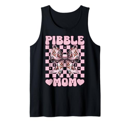 Pibble Mom Pitbull Mom Mama Hund Muttertag Kokette Schleife Tank Top Pibble Mom Pitbull Mom Mama Hund Muttertag Kokette Schleife Tank Top von Womens Pink Coquette Bow Pitbull Dog Gifts