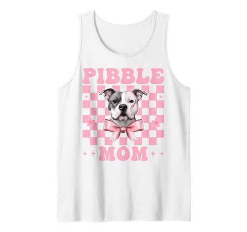 Pibble Mom Pitbull Mom Mama Hund Muttertag Kokette Schleife Tank Top Pibble Mom Pitbull Mom Mama Hund Muttertag Kokette Schleife Tank Top von Womens Pink Coquette Bow Pitbull Dog Gifts