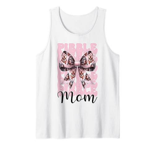 Pibble Mom Pitbull Mom Mama Hund Muttertag Kokette Schleife Tank Top Pibble Mom Pitbull Mom Mama Hund Muttertag Kokette Schleife Tank Top von Womens Pink Coquette Bow Pitbull Dog Gifts