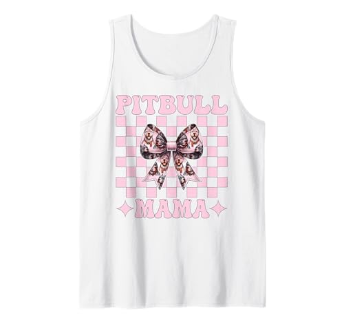 Pitbull Mama Pitbull Mom Hund Muttertag Kokette Schleife Tank Top Pitbull Mama Pitbull Mom Hund Muttertag Kokette Schleife Tank Top von Womens Pink Coquette Bow Pitbull Dog Gifts