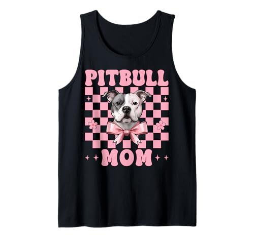 Pitbull Mom Pitbull Mama Hund Muttertag Kokette Schleife Tank Top Pitbull Mom Pitbull Mama Hund Muttertag Kokette Schleife Tank Top von Womens Pink Coquette Bow Pitbull Dog Gifts