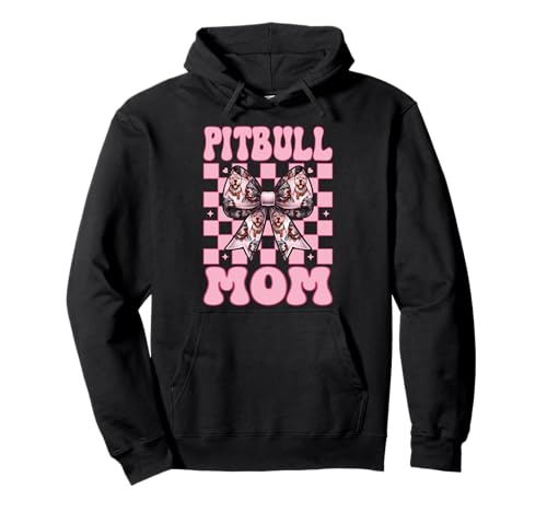 Pittie Mom Pitbull Mom Mama Hund Muttertag Kokette Schleife Pullover Hoodie Pittie Mom Pitbull Mom Mama Hund Muttertag Kokette Schleife Pullover Hoodie von Womens Pink Coquette Bow Pitbull Dog Gifts