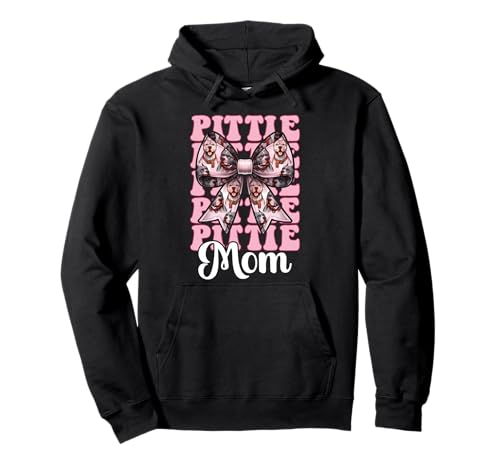 Pittie Mom Pitbull Mom Mama Hund Muttertag Kokette Schleife Pullover Hoodie Pittie Mom Pitbull Mom Mama Hund Muttertag Kokette Schleife Pullover Hoodie von Womens Pink Coquette Bow Pitbull Dog Gifts