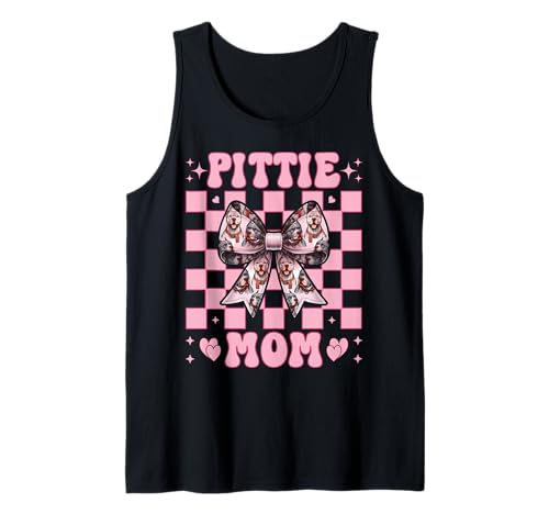 Pittie Mom Pitbull Mom Mama Hund Muttertag Kokette Schleife Tank Top Pittie Mom Pitbull Mom Mama Hund Muttertag Kokette Schleife Tank Top von Womens Pink Coquette Bow Pitbull Dog Gifts
