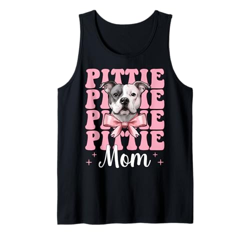 Pittie Mom Pitbull Mom Mama Hund Muttertag Kokette Schleife Tank Top Pittie Mom Pitbull Mom Mama Hund Muttertag Kokette Schleife Tank Top von Womens Pink Coquette Bow Pitbull Dog Gifts