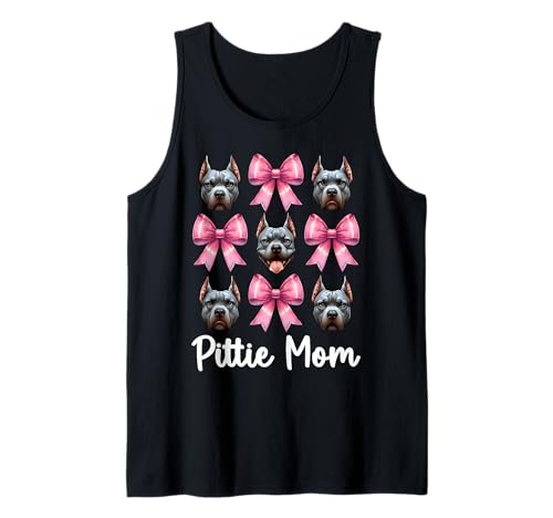 Pittie Mom Pitbull Mom Mama Hund Muttertag Kokette Schleife Tank Top Pittie Mom Pitbull Mom Mama Hund Muttertag Kokette Schleife Tank Top von Womens Pink Coquette Bow Pitbull Dog Gifts