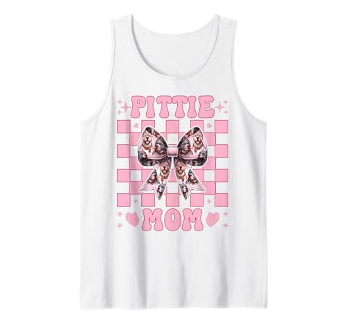 Pittie Mom Pitbull Mom Mama Hund Muttertag Kokette Schleife Tank Top Pittie Mom Pitbull Mom Mama Hund Muttertag Kokette Schleife Tank Top von Womens Pink Coquette Bow Pitbull Dog Gifts