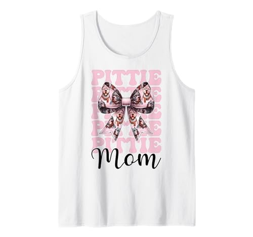 Pittie Mom Pitbull Mom Mama Hund Muttertag Kokette Schleife Tank Top Pittie Mom Pitbull Mom Mama Hund Muttertag Kokette Schleife Tank Top von Womens Pink Coquette Bow Pitbull Dog Gifts