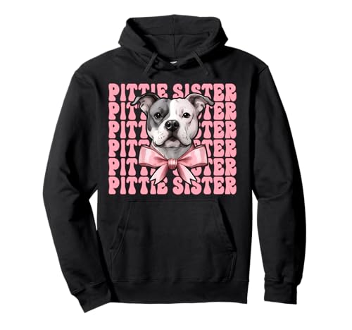 Pittie Sister Pitbull Dog Girl Rosa Kokette Schleife Pullover Hoodie Pittie Sister Pitbull Dog Girl Rosa Kokette Schleife Pullover Hoodie von Womens Pink Coquette Bow Pitbull Dog Gifts