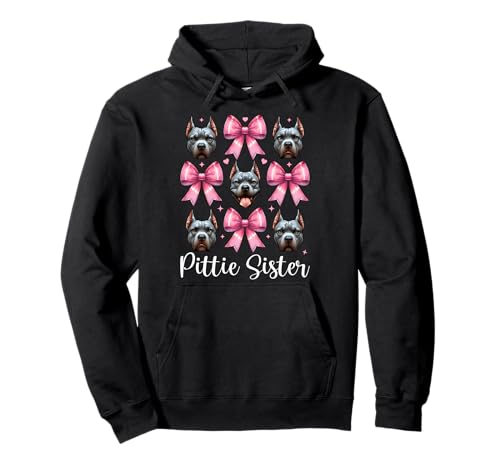 Pittie Sister Pitbull Dog Girl Rosa Kokette Schleife Pullover Hoodie Pittie Sister Pitbull Dog Girl Rosa Kokette Schleife Pullover Hoodie von Womens Pink Coquette Bow Pitbull Dog Gifts