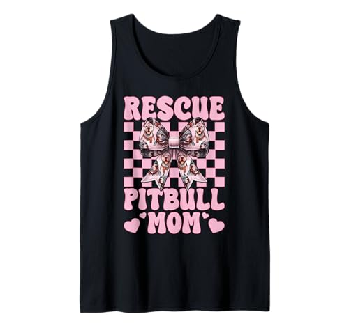 Rescue Pitbull Mom Pitbull Mama Hund Rettung Muttertag Tank Top Rescue Pitbull Mom Pitbull Mama Hund Rettung Muttertag Tank Top von Womens Pink Coquette Bow Pitbull Dog Gifts