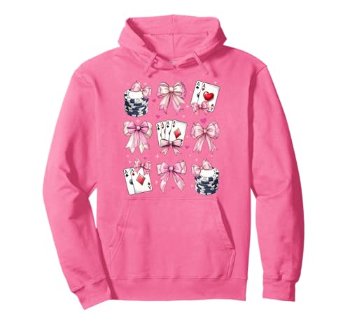 Pokerspieler Casino Gambling Gambler Girl Coquette Bow Pink Pullover Hoodie Pokerspieler Casino Gambling Gambler Girl Coquette Bow Pink Pullover Hoodie von Womens Pink Coquette Bow Poker Player Gifts