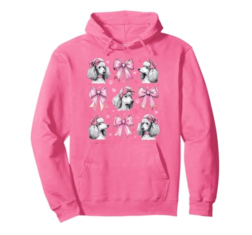 Pudel Hund Mama Mädchen Kokette Schleife Rosa Pullover Hoodie Pudel Hund Mama Mädchen Kokette Schleife Rosa Pullover Hoodie von Womens Pink Coquette Bow Poodle Dog Gifts