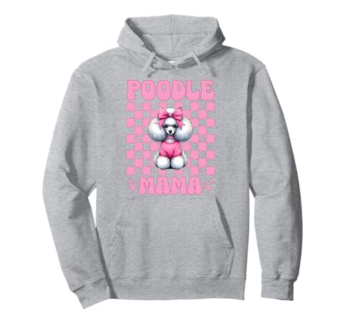 Pudel Mama Pudel Mama Hund Muttertag Kokette Schleife Pullover Hoodie Pudel Mama Pudel Mama Hund Muttertag Kokette Schleife Pullover Hoodie von Womens Pink Coquette Bow Poodle Dog Gifts
