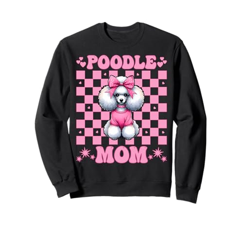 Pudel Mama Pudel Mama Hund Muttertag Kokette Schleife Sweatshirt Pudel Mama Pudel Mama Hund Muttertag Kokette Schleife Sweatshirt von Womens Pink Coquette Bow Poodle Dog Gifts