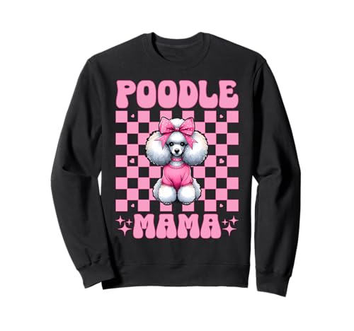 Pudel Mama Pudel Mama Hund Muttertag Kokette Schleife Sweatshirt Pudel Mama Pudel Mama Hund Muttertag Kokette Schleife Sweatshirt von Womens Pink Coquette Bow Poodle Dog Gifts