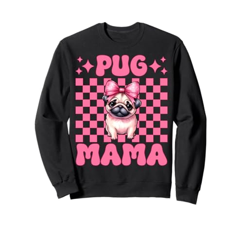 Mops Mama Mops Mama Hund Muttertag Rosa Kokette Schleife Sweatshirt Mops Mama Mops Mama Hund Muttertag Rosa Kokette Schleife Sweatshirt von Womens Pink Coquette Bow Pug Dog Gifts