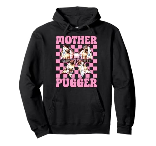 Mother Pugger Mops Hund Mädchen Mops Mama Rosa Kokette Schleife Pullover Hoodie von Womens Pink Coquette Bow Pug Dog Gifts