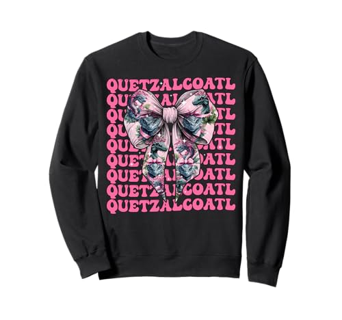 Quetzalcoatl Aztekengott Mythologie Maya Inka-Mädchen Kokette Sweatshirt Quetzalcoatl Aztekengott Mythologie Maya Inka-Mädchen Kokette Sweatshirt von Womens Pink Coquette Bow Quetzalcoatl Aztec Gifts