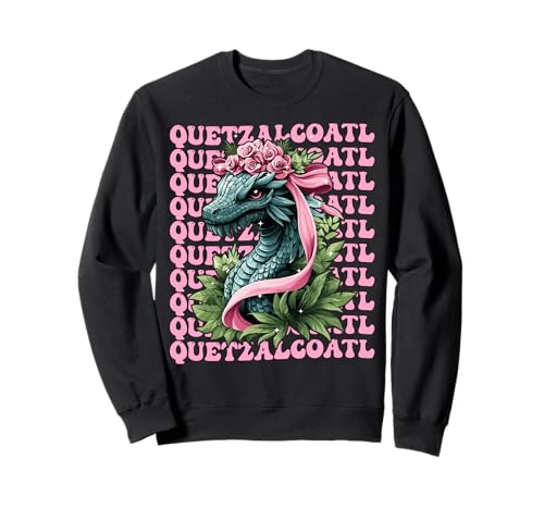 Quetzalcoatl Aztekengott Mythologie Maya Inka-Mädchen Kokette Sweatshirt von Womens Pink Coquette Bow Quetzalcoatl Aztec Gifts